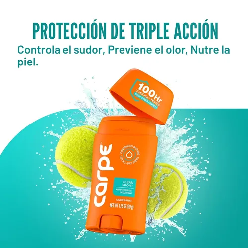 Miniatura 5 de Carpe Desodorante antitranspirante para axilas, antitranspirante extra fuerte para hombres con control de sudor de 100 horas, desodorante