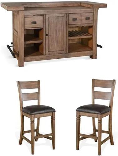 Miniatura 14 de Pemberly Row Unidad de Bar Independiente de Madera Estilo Granja de 78", Estante para Copas de Vino, Gabinetes de Almacenamiento, para Cocina