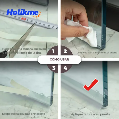 Miniatura 6 de Holikme Tira de Sellado para Puertas 10 Metros, Adhesivo de Sellado y Cinta de Sellado para Bloqueador de Corriente de Aire para Puertas, Adecuado
