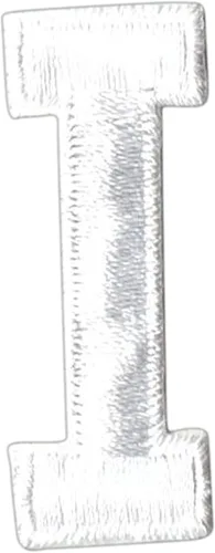 Miniatura 17 de Letras y números blancos de 1-7/8", parche para planchar, bordado (letra M)
