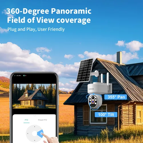 Miniatura 4 de Cámara de seguridad celular 4G inalámbrica para exteriores, cámara de seguridad solar sin WiFi, incluye tarjeta de memoria de 64 GB y tarjeta SIM