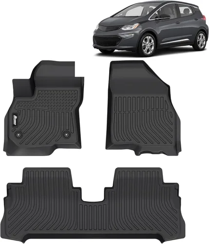 Miniatura 11 de FREEMOTOR802 Compatible con Ford Maverick 2.5L híbrido 2022-2025, alfombrillas de piso negras moldeadas en 3D, protección para 1ª y 2ª fila