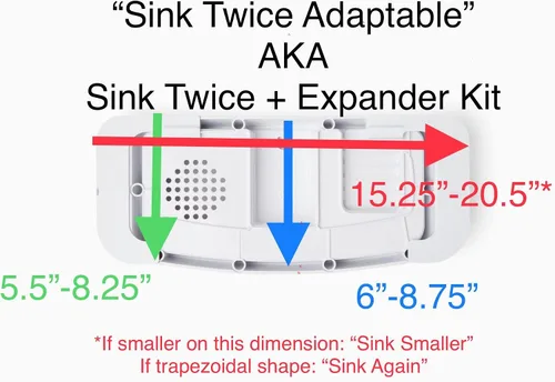 Miniatura 8 de Fregadero de tanque de inodoro adaptable dos veces