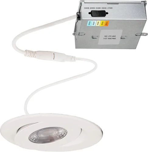 Miniatura 10 de WAC Lighting Lotos - Luz LED empotrable redonda ajustable de 2 pulgadas, 3000K blanco cálido, 6W, 530 lúmenes, clasificación IC hermética, 120V-277V