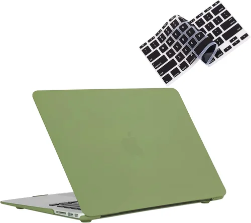 Miniatura 10 de Funda rígida con superficie suave Ruban 2 en 1 y cubierta para teclado para Macbook Air de 13.3 pulgadas Modelos: A1369 / A1466, Negro