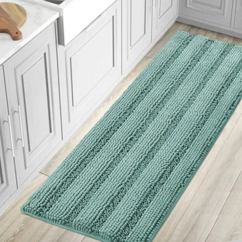 Miniatura 153 de H.VERSAILTEX - Alfombras de baño, juego de 2 piezas, alfombra de contorno para baño, juego de alfombras para inodoro, alfombra antideslizante