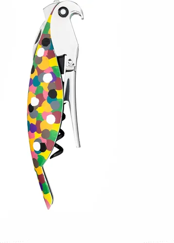 Alessi AAM32 1 Parrot - Sacacorchos Sommelier Design, Aluminio Fundido y PC, Molticolor Varios colores
