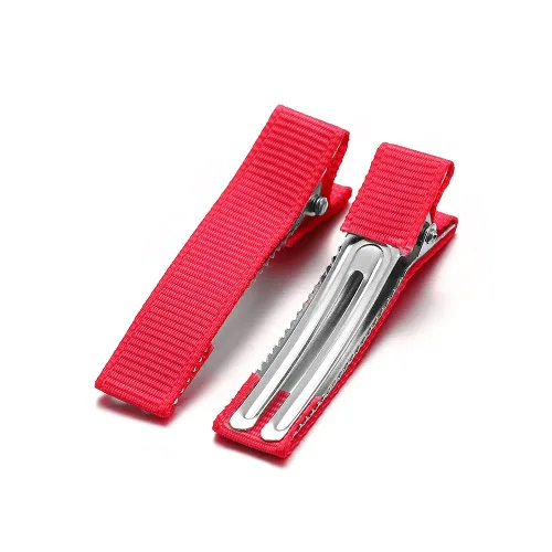Miniatura 13 de 10 unids/lote plana de una sola punta de metal cocodrilo dientes clip de pelo pasadores color caramelo horquillas para bricolaje joyería base Negro