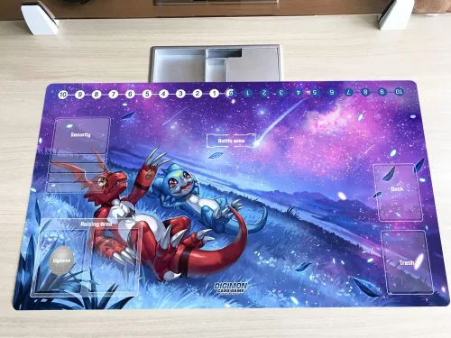 Nuevo Alfombrilla de Juego DTCG Duel Digimon Diaboromon Juego de Cartas Coleccionables TCG CCG Alfombrilla + Bolsa Gratis (ZD002-666-SM)