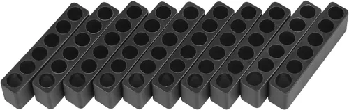 Miniatura 8 de Toolcool 10 piezas con 12 agujeros hexagonales para cabezales de desarmador, Estuche de plástico para almacenar cabezales de desarmador