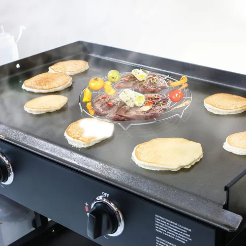 Miniatura 2 de Paquete de 2 rejillas de calentamiento para parrilla Blackstone, calentador universal para plancha Weber Chargriller de superficie plana de mesa