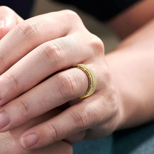 Miniatura 5 de Anillos de boda para hombres, anillos de plata de ley 925, hip hop, aniversario, alianza de boda, regalos para hombres, chapado en oro, 1 unidad