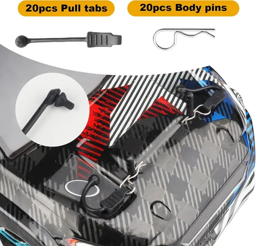 Miniatura 4 de 20 clips universales Hobbypark para carrocería y retenedor para todos los pines de repuesto de carcasa de escala 1/10 1/12 Arrma Traxxas Axial SCX10