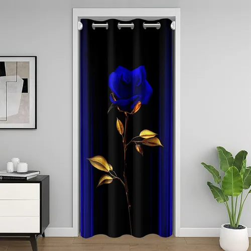 Miniatura 24 de Feelyou Cortina de puerta con ecuación matemática, privacidad, 1 panel, 34 x 80 pulgadas, espacio exterior, galaxia, 30% a 50% opaco, aislamiento