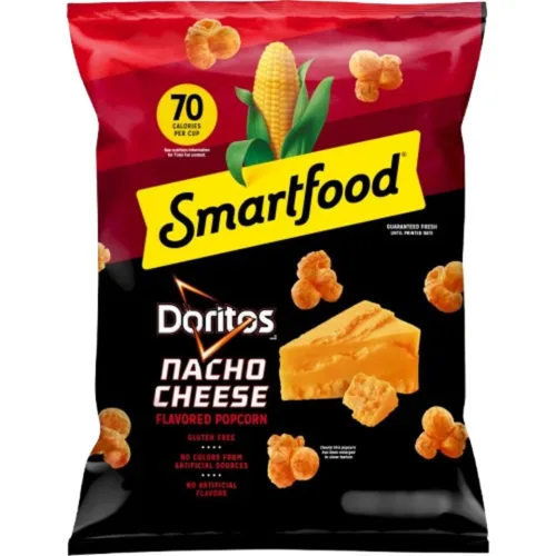 The Snack Store Paquete de 8 palomitas de maíz con sabor a queso Doritos Nacho Smartfood