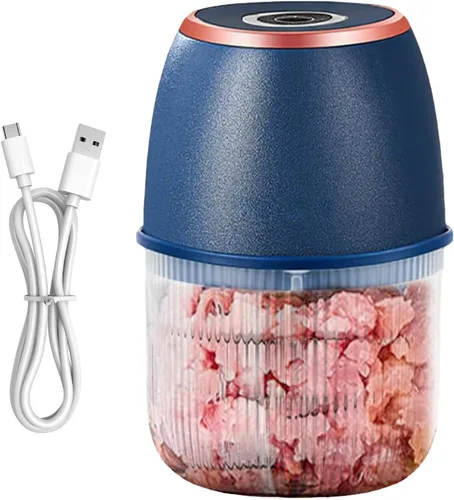 Cortadora eléctrica de ajo, herramienta de cocina de 12.8 fl oz, procesador de alimentos, máquina trituradora de cebolla pequeña, para alimentos