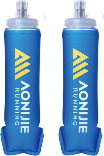 Miniatura 10 de TRIWONDER Botella de agua de mano para correr, Quick Grip Chill Botella de agua suave de mano de 17 onzas con correa de mano, paquete de Botella