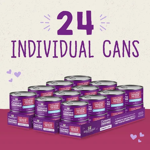 Miniatura 8 de Stella & Chewy's Carnivore Cravings Purrfect Paté - Alimento húmedo prémium sin granos para gatos, receta de pollo y atún, alto en proteínas