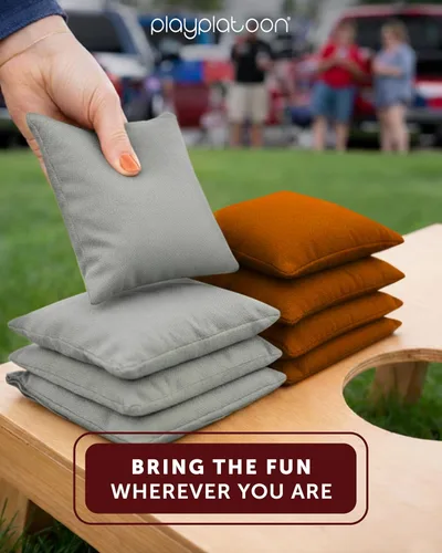 Miniatura 3 de Bolsas de cornhole de tela de pato resistentes a la intemperie premium de Play Platoon - Juego de 8 bolsas de frijoles para juego de Corn Hole