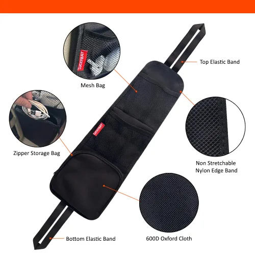 Miniatura 2 de Organizador Lateral para Asiento de Coche, Bolsa Colgante de Almacenamiento para Asiento de Auto, para Teléfonos, Bebidas, Soporte para Cosas