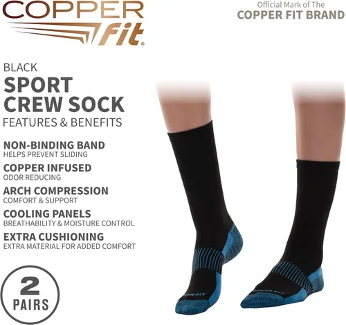 Miniatura 2 de Paquete de 2 pares de medias deportivas Copper Fit