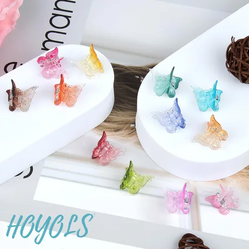 Miniatura 6 de Hoyols Pinzas de mariposa para adolescentes y adultos, accesorios de mariposas de los años 90 para mujeres, lindo clip de garra para el cabello