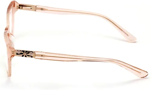 Miniatura 5 de Gafas de lectura de acetato de alta calidad para mujer, lentes de ojo de gato, divertidos lectores de lentes transparentes, acento de metal dorado