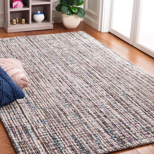Miniatura 8 de SAFAVIEH Abstract Collection - Alfombra de pasillo de 8 pies, diseño moderno, ideal para zonas de alto tráfico en pasillo, baño y cocina (ABT489F-28)