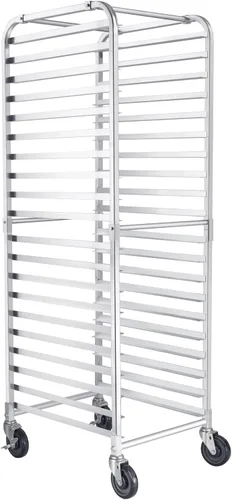 HARDURA - Estante de 20 niveles para panadería, estante para panadería con ruedas, cocina comercial para el hogar NSF, estante de almacenamiento de