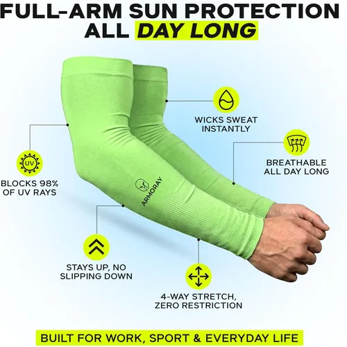 Miniatura 2 de ARMORAY Mangas de brazo para hombres y mujeres, UPF 50, manga de compresión deportiva de enfriamiento para baloncesto, golf, correr, cobertura