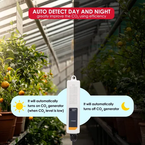 Miniatura 3 de Controlador de CO2 con sensor de CO2 NDIR con cable, controlador de dióxido de carbono enchufable, el monitor de CO2 puede adaptarse con regulador