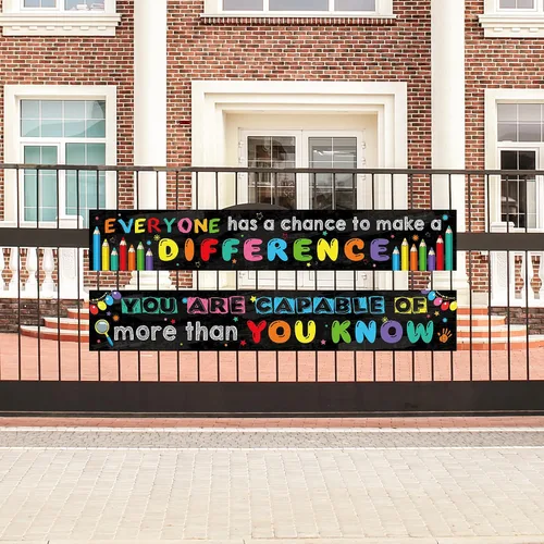Miniatura 6 de Paquete de 2 carteles motivacionales para el aula, 9.5 x 61 pulgadas, cartel de mentalidad de crecimiento positivo e inspirador para preescolar