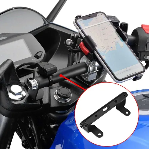 Miniatura 6 de Motocicleta multifuncional barra de equilibrio barra de equilibrio navegación GPS manillar extensión compatible con Suzuki Gixxer SF250 GIXXER 250