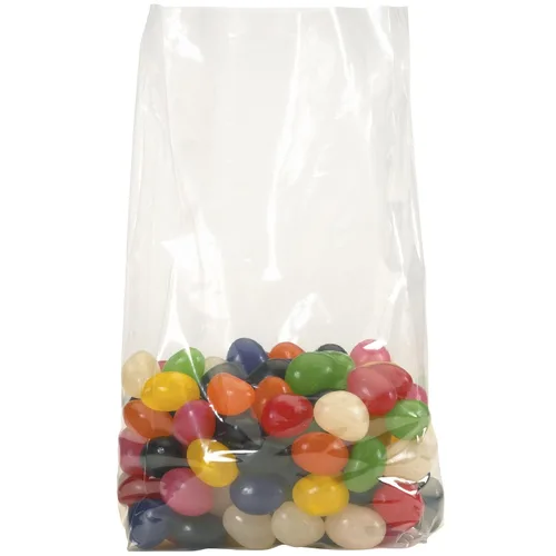 BOX USA Bolsas de polietileno reforzadas de 4 x 2 x 8 pulgadas, 2 mil, parte superior abierta transparente con lados expandibles para piezas de