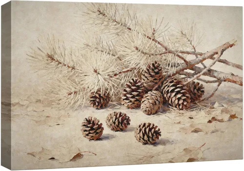 Miniatura 44 de wall26 Lienzo Impreso Arte de Pared Papá Noel Árbol de Navidad Chimenea Celebraciones y Fiestas Ilustración Decorativa Arte Moderno Escénico