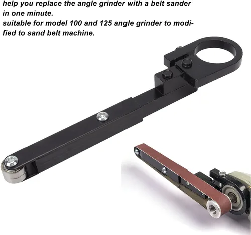 Miniatura 7 de Fdit Accesorio para lijadora de banda, lijadora de archivos de detalles, piezas de amoladora de correa, acero resistente, impacto de bajo ruido