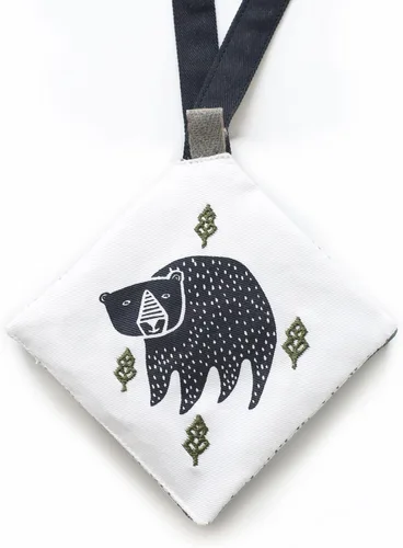 Wee Gallery Woodland Animals Crinkle Pages - Juguete para cochecito de bebé, juguete sensorial colgante arrugado con espejo para bebés, arte animal
