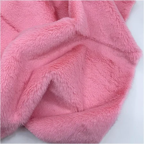 Miniatura 23 de Tela de piel sintética lanuda de felpa corta, suministros de tela de coser, súper suave y esponjosa, lujosamente cómoda para suministros de Rojo 3