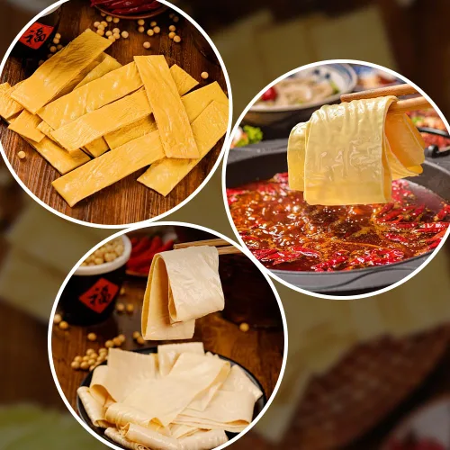 Miniatura 4 de SIJIYUNLI -Piel de tofu 120g/4.23oz Soja seca, entusiasta vegetariano, adecuado para ensalada fría o olla caliente, ingredientes de barra picante