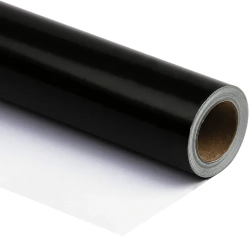 Miniatura 9 de RUSPEPA Papel de regalo negro de color sólido, mini rollo, para bodas, cumpleaños, fiestas, felicitaciones y vacaciones, 17 pulgadas x 32.8 pies