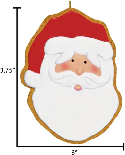 Miniatura 3 de Elves - Adornos personalizados de Papá Noel 2025, cabeza de figura de Papá Noel, adornos vintage para árbol de Navidad, nieve para árbol Cookie Santa