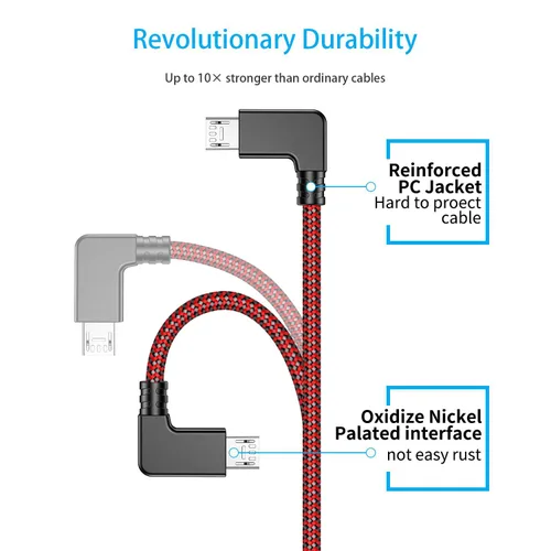 Miniatura 7 de Cable de datos OTG Micro USB a Micro USB de 90 grados para teléfono Android, tableta, OTG, cable de datos para DJI Spark, Mavic Pro, Platinum, Air