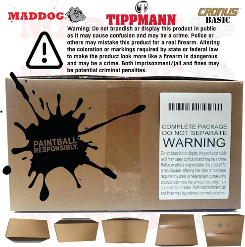 Miniatura 9 de Maddog Tippmann Cronus Basic Paintball Gun Marker and Accessory Starter Packages [HPA] Marker, 48ci/3000psi Compressed Air Tank, Mask, Hopper