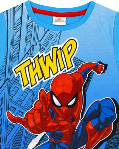 Miniatura 4 de Marvel Spider-Man Pyjamas Comic Kids Boys Blue Long PJ Nightwear