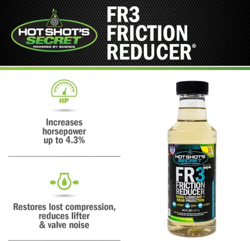 Miniatura 4 de Hot Shot's Secret FR3 Reductor de fricción, lubricante para motor y protección contra el desgaste, 16 oz