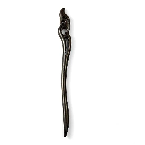 Miniatura 6 de Palillos clásicos hechos a mano tallados para el cabello, sándalo negro natural (ébano), palillos para peinar, accesorio para hacer updo, 7 pulgadas