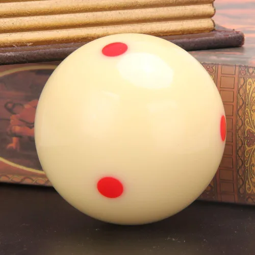 Miniatura 6 de Pelota de taco con punto rojo, bola de entrenamiento de billar de grado AAA PRO con 6 puntos - 2 1/4