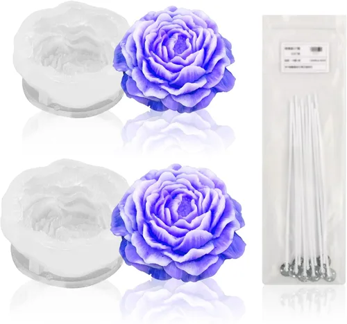 Miniatura 10 de 5 piezas molde de silicona 3D de árbol de Navidad para velas, jabón, resina epoxi, cera, formas de silicona, molde de árbol de Navidad para velas, 5