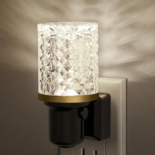 JandCase Luz de Noche LED, Luces Nocturnas Regulables Enchufables en la Pared, Luz Nocturna Moderna con Sensor de Luz Automático de Encender/Apagar,