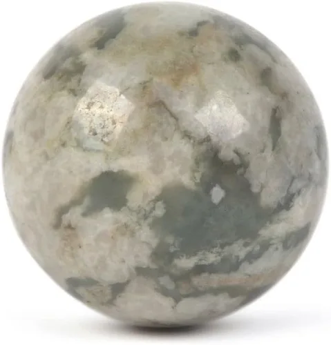 Miniatura 16 de Justinstones Jade Blanco Natural Pulido 20mm Piedra Preciosa Bola de Energía de Cristal Curativo Esfera Redonda Espécimen de Colección Piedra